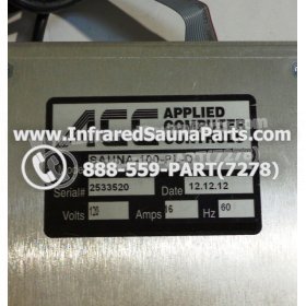 COMPLETE CONTROL POWER BOX WITH CONTROL PANEL - COMPLETE CONTROL POWER BOX  SUNETTE INFRARED SAUNA WITH CONTROL PANEL 15