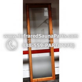 WOOD SAUNA WALLS - HEMLOCK WOOD SAUNA PANEL WITH GLASS ( 71.2" x 24" ) 4