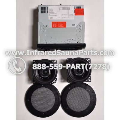 COMPLETE STEREO + SPEAKERS + COVERS - COMPLETE STEREO SYSTEM YKAMFG A-6150M WITH 2 SPEAKERS 1