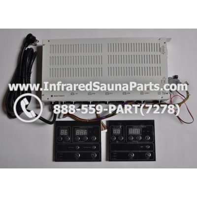 COMPLETE CONTROL POWER BOX WITH CONTROL PANEL - COMPLETE CONTROL POWER BOX IRONMAN INFRARED SAUNA STYLE 4 WITH TWO CONTROL PANELS 1